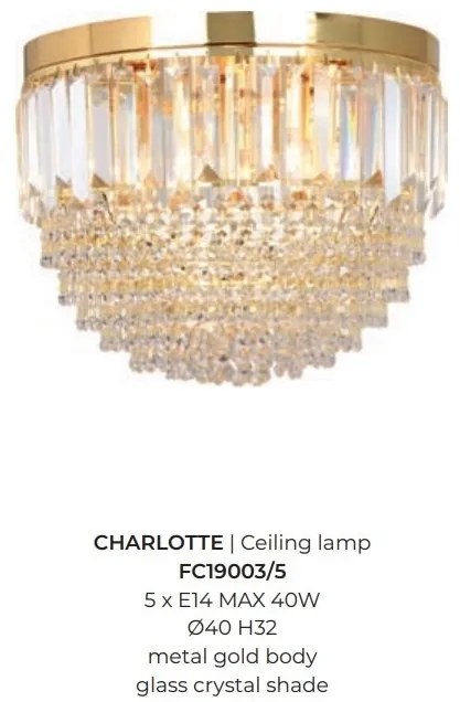 Plafoniera design modern CHARLOTTE 40cm