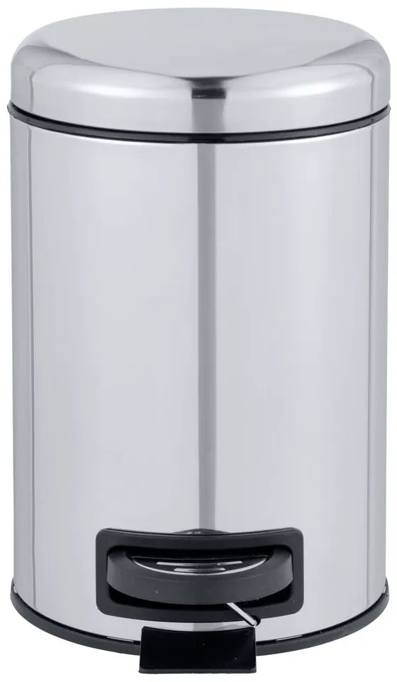 Coș de gunoi cu pedală Wenko Leman Shiny, 3 l, argintiu