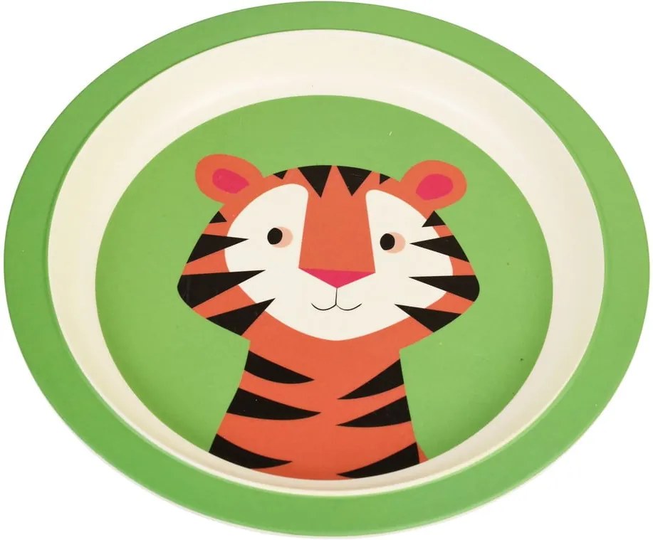 Farfurie din bambus pentru copii Rex London Teddy the Tiger