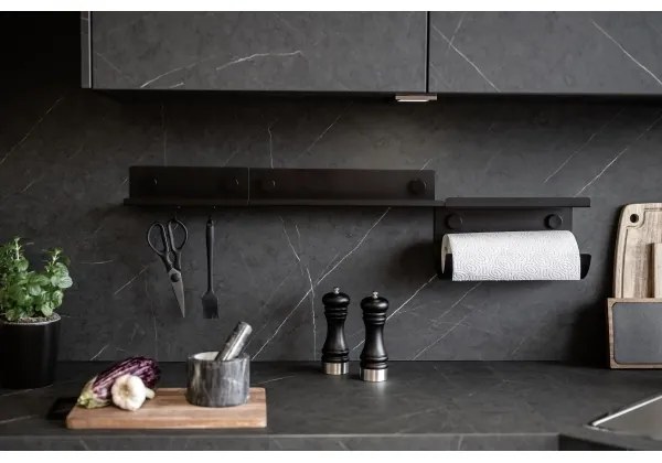 WENKO Poliță JET 25 x 7,5 cm, neagră - 71147800