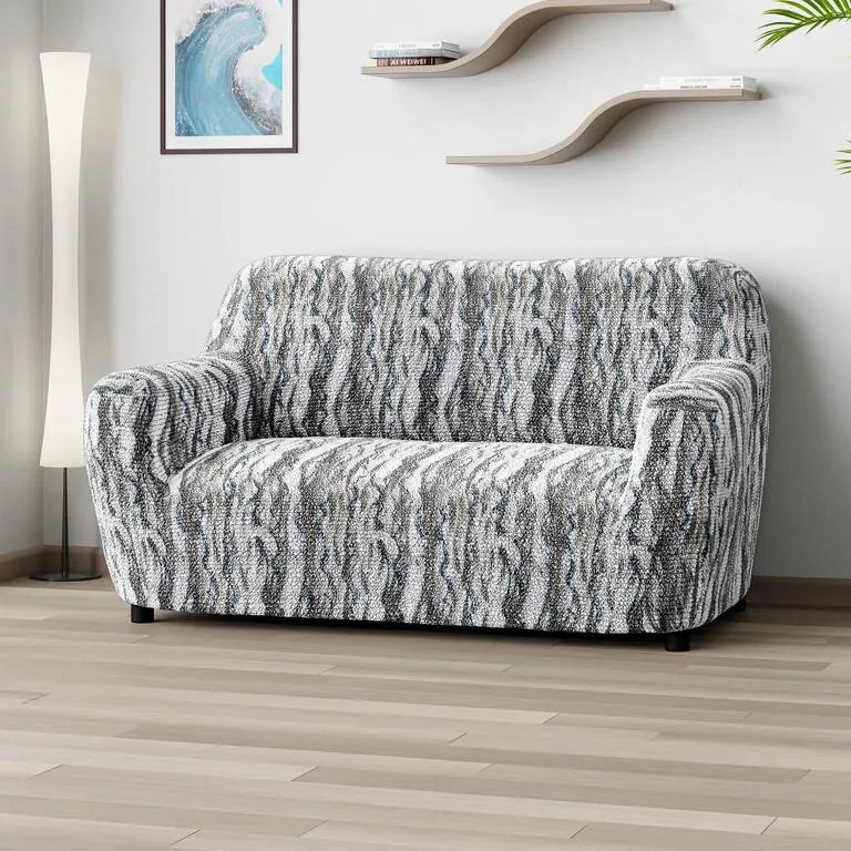 Huse bielastice OCEANO NOU gri-albăstrui fotoliu dublu (l. 120 - 160 cm)