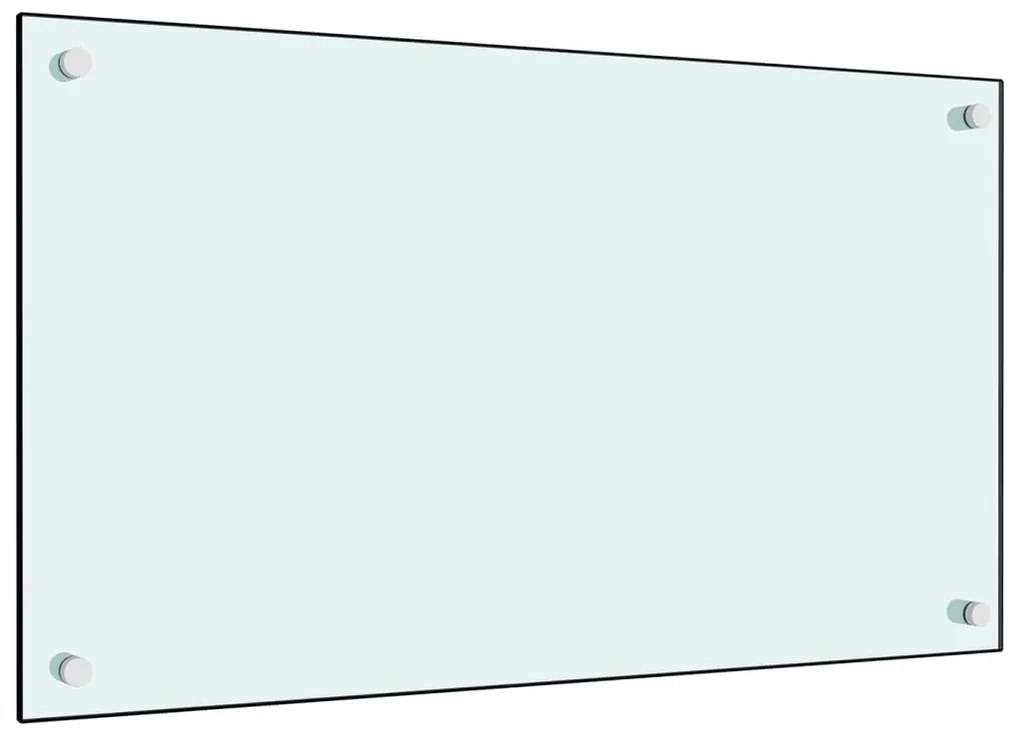vidaXL Panou antistropi de bucătărie, alb, 70x40 cm, sticlă securizată