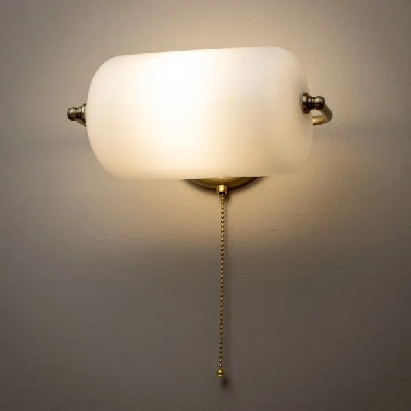 Brilagi - Aplica de perete BANK OFFICE 1xE27/60W/230V, alamă/albă