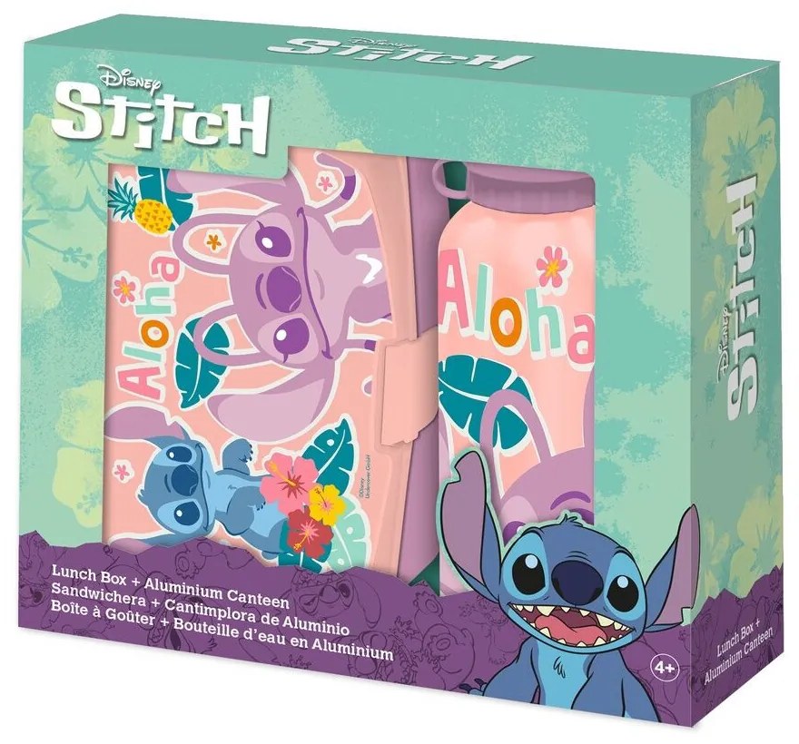 Disney Lilo și Stitch set cutie de sandwich + sticlă de aluminiu