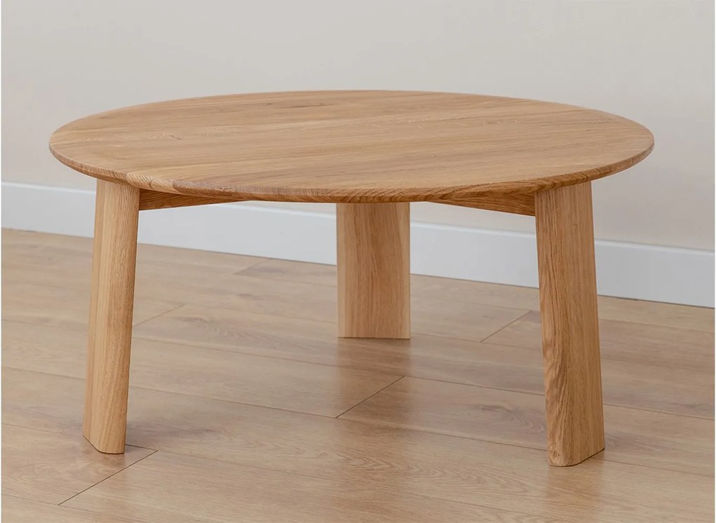 Măsuță lemn masiv rotundă Monte Ø71×34 cm