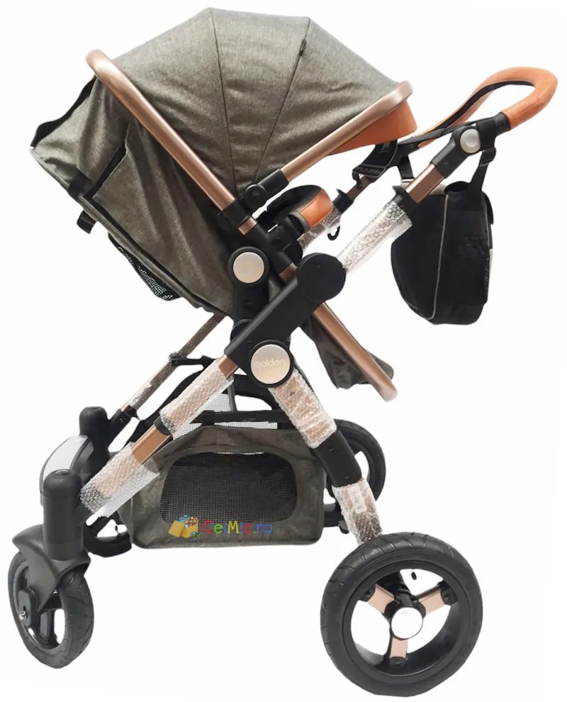 Carucior 3 in 1 cu landou transformabil sport, 0-36 luni, Gri - CPC-14-gri