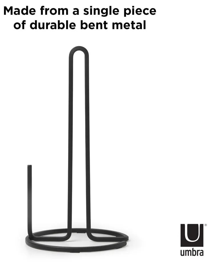 Suport de prosoape de bucătărie negru din oțel ø 17 cm Squire – Umbra