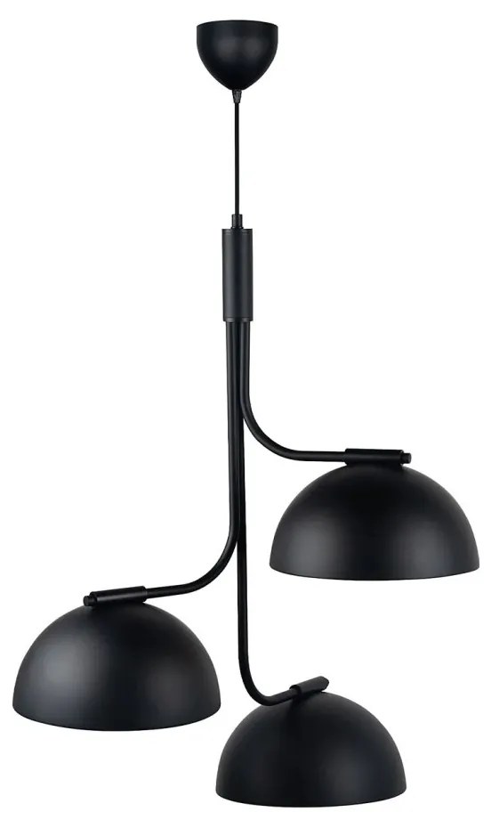 Pendul cu 3 surse de iluminat design modern TULLIO negru