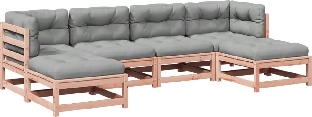 vidaXL Set canapele grădină cu perne, 6 piese, lemn masiv brad douglas