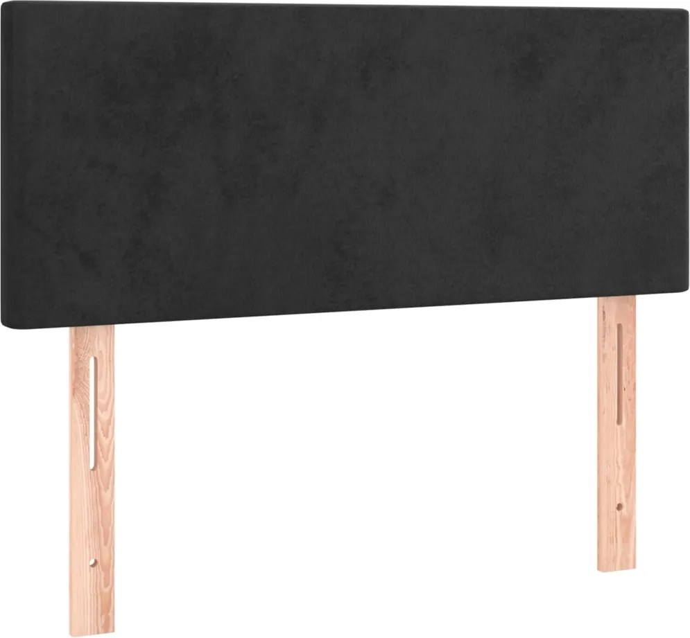 vidaXL Tăblie de pat, negru, 80x5x78/88 cm, catifea