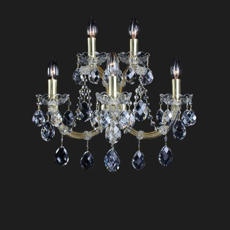 Aplica cu 5 brate Cristal Bohemia Maria Theresa