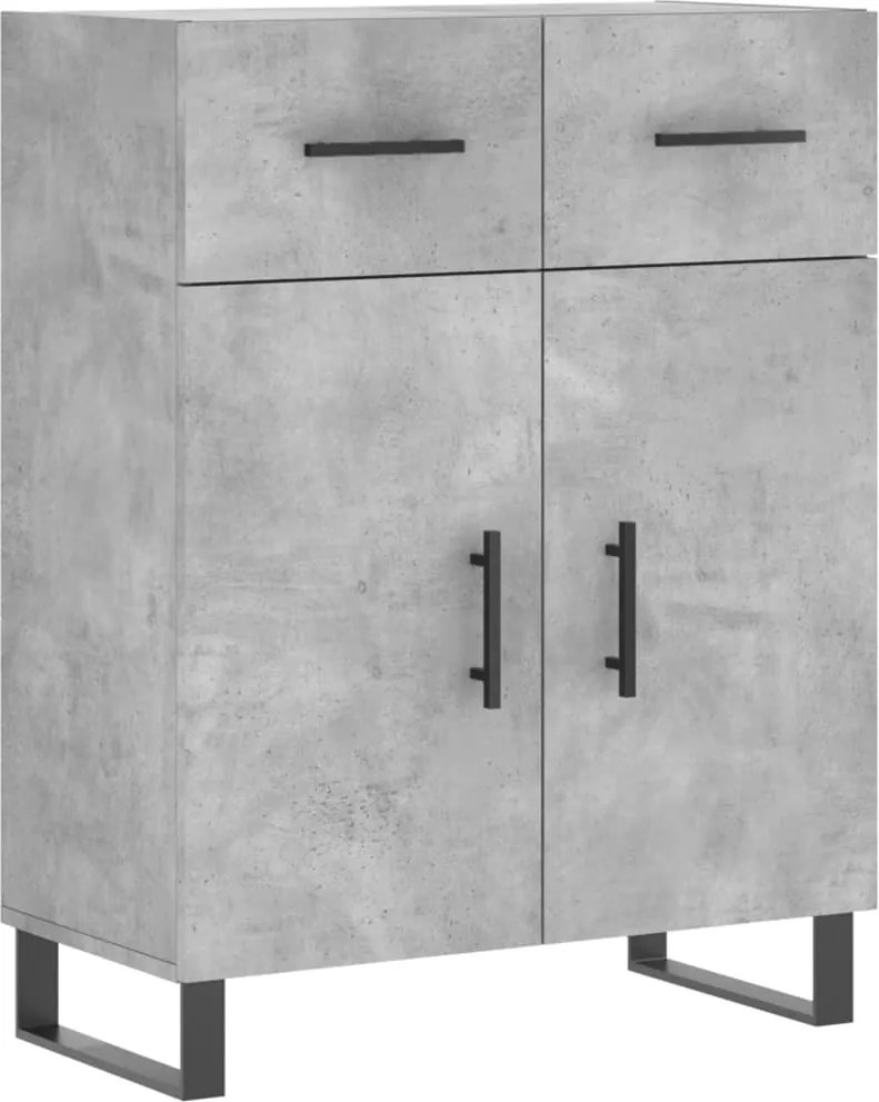 vidaXL Dulap, gri beton, 69,5x34x90 cm, lemn compozit