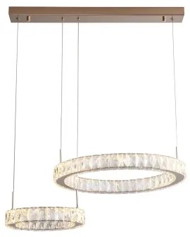 Zuma Line MD3713-2-3GT - Lustră LED suspendată pe cablu GIRONA, LED/36W/230V, roz auriu