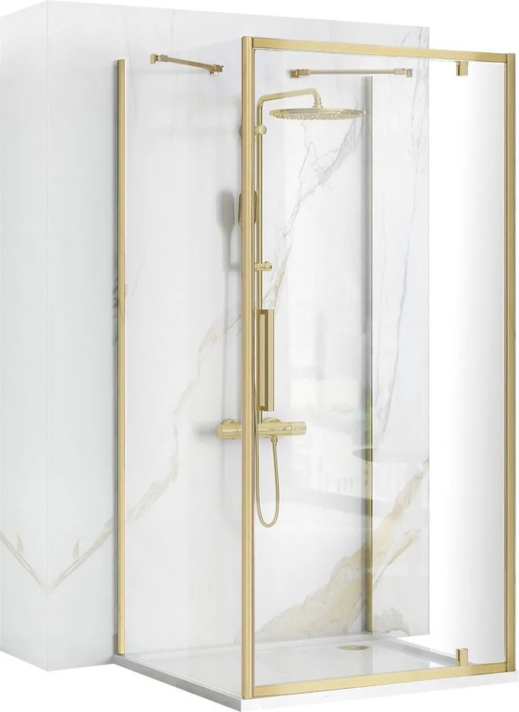 Cabina de dus De colt Rapid Swing Brush Gold