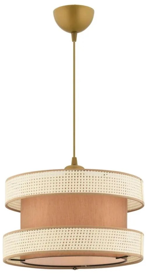 Pendul HALO, 1x E27/60W/230V, maro/crem