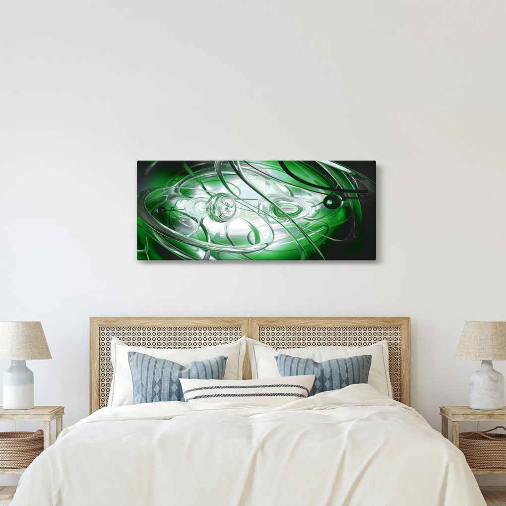 Tabloul abstract verde (120x50 cm)