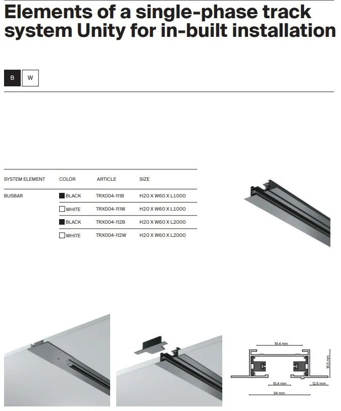 Pendul, accesoriu pentru sinele monofazate Unity, Focus Mini alb