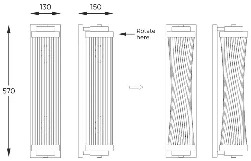 Aplică Zuma Line W0528-02M-F7AC SERGIO 2xE14/60W/230V auriu