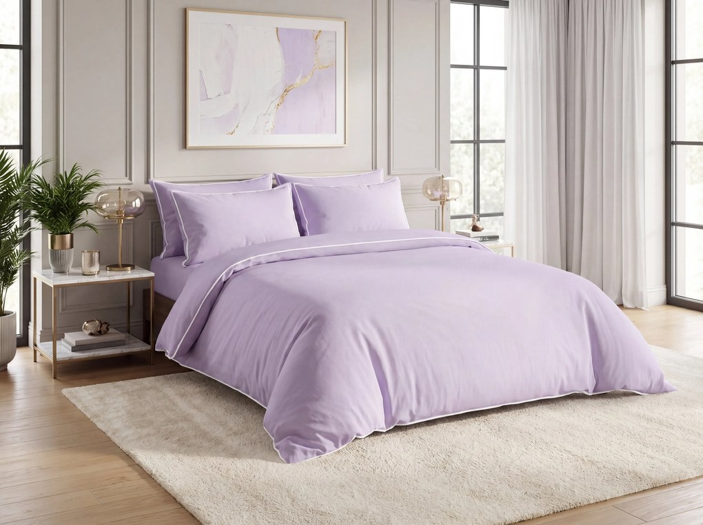 Lenjerie de pat din microfibra LILANIX, violet deschis Dimensiune lenjerie de pat: 2 ks 60 x 70 cm | 240 x 200 cm