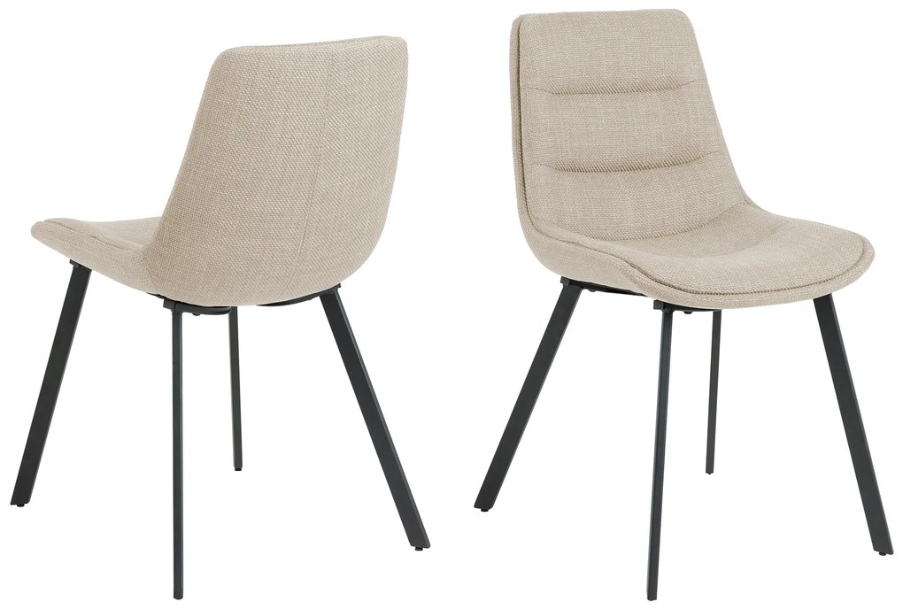 MAZZONI EXPORT IDA Bej (material Basel 24) - SCAUN TAPIȚAT MODERN PENTRU SALON/SUFRAGERIE LOFT