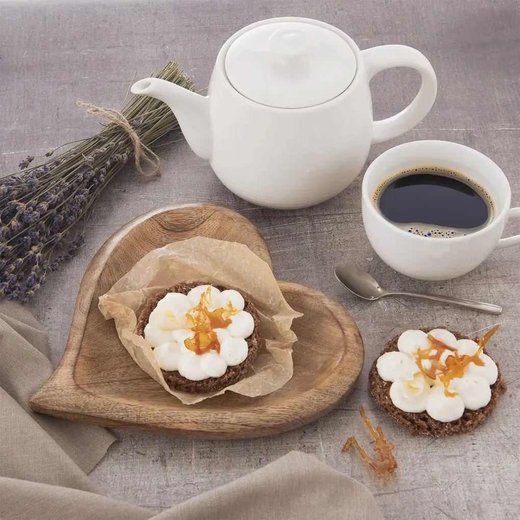 Tavă din lemn Orion Mango Heart 20 x 20 cm, S