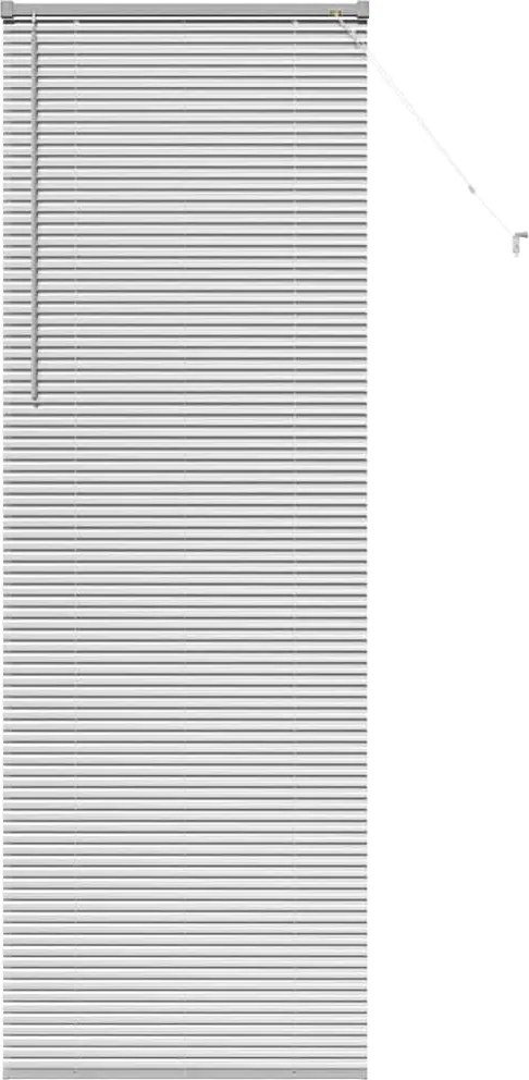 vidaXL Jaluzele venetiene Manual Argintiu 220 x 80 cm Aluminiu