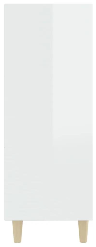 Servanta, alb extralucios, 69,5x32,5x90 cm, lemn prelucrat 1, Alb foarte lucios