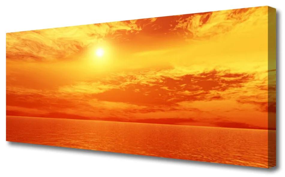 Tablou pe panza canvas Sun Sea Peisaj Galben