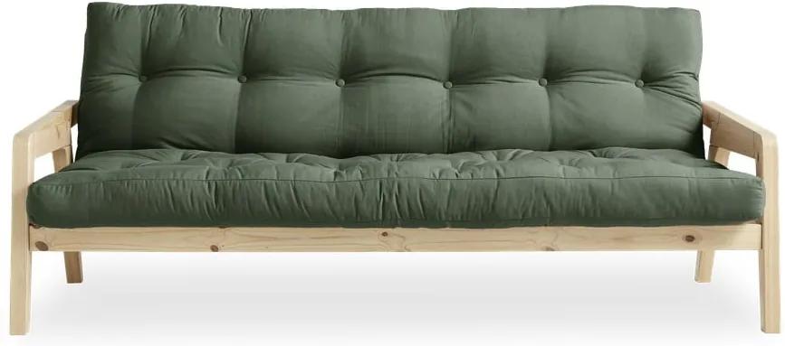 Canapea variabilă Karup Design Grab Natural Clear/Olive Green