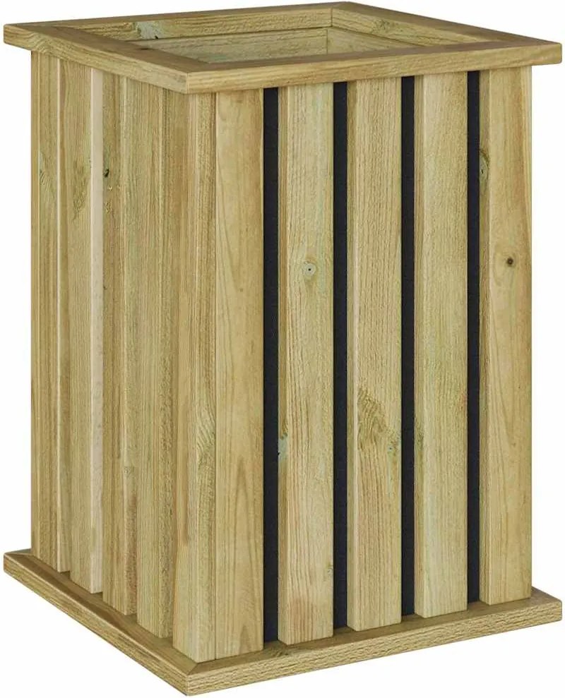 vidaXL Cutii de plantare Maro 33 x 33 x 45 cm Lemn de pin tratat