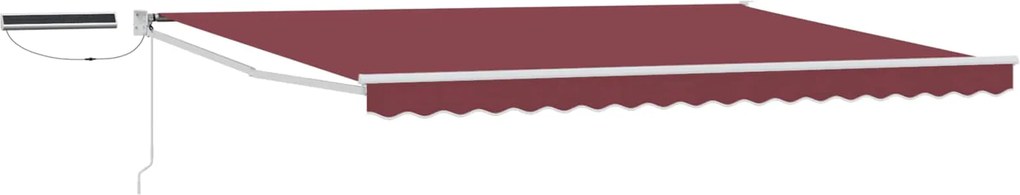 vidaXL Cort electric retractabil Roșu Burgund 4 × 3 m