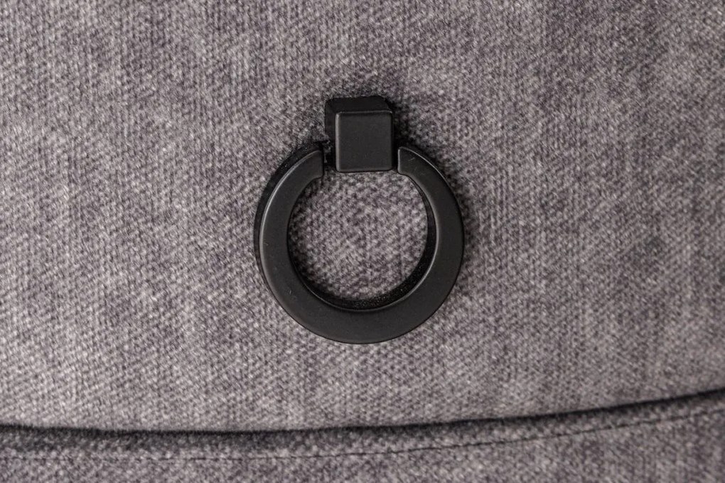 Noptiera ovala cu iluminat LED SIGNUM 55cm catifea gri