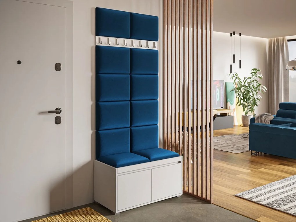 Mobilier pentru hol Kendora 80 (cu 12 buc panouri tapițate Pazara 40x30) (manila 26). 1054006