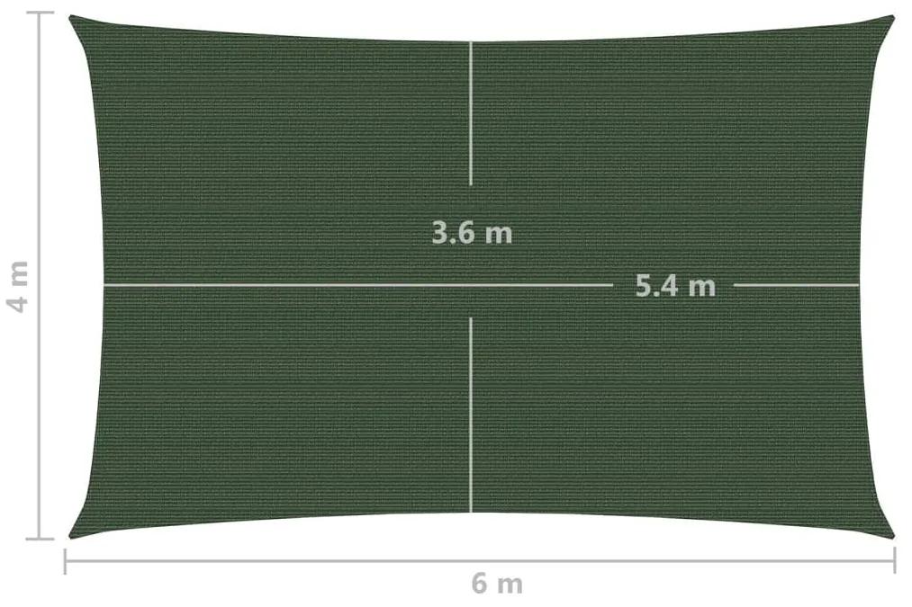 Panza parasolar, verde inchis, 4x6 m, HDPE, 160 g m   Morkegronn, 4 x 6 m
