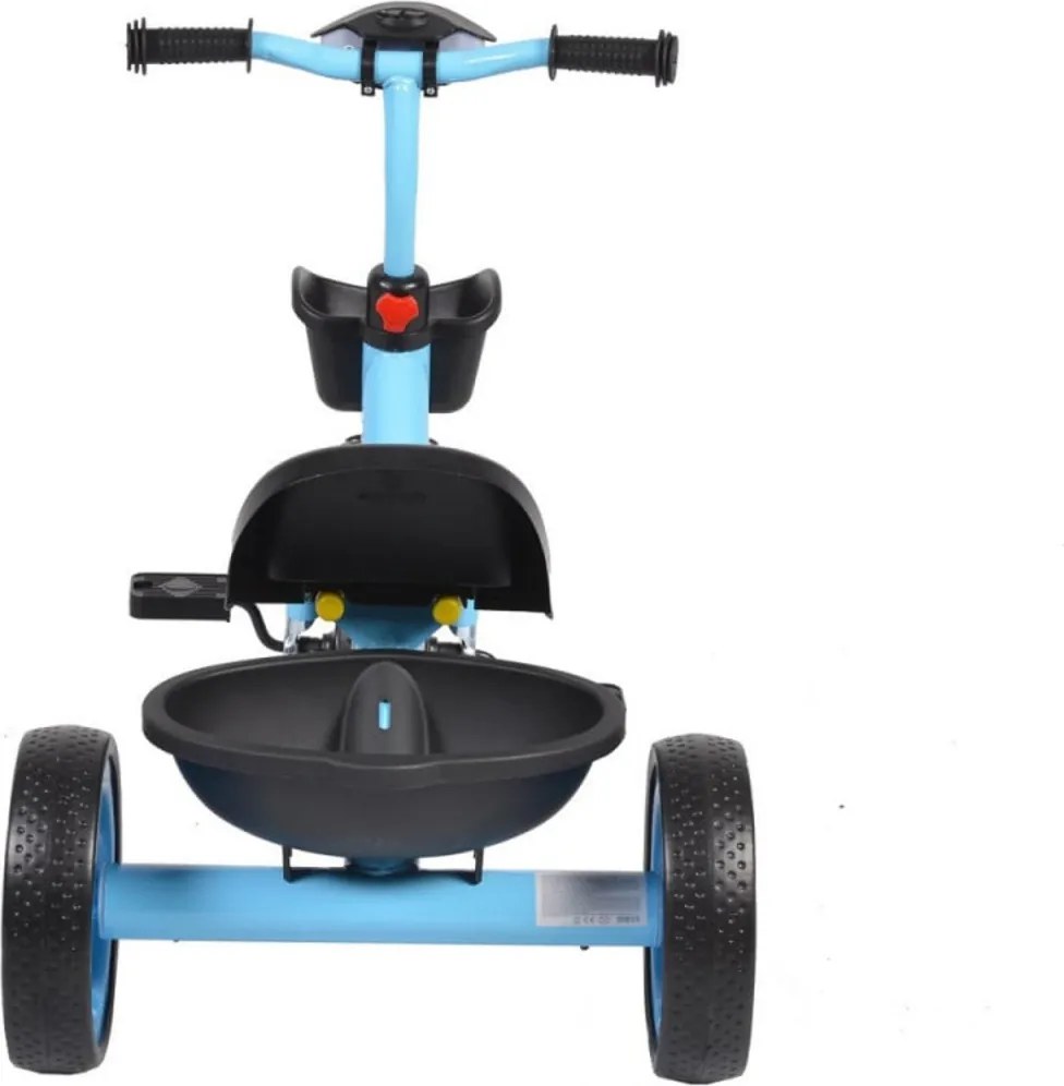 Tricicleta cu pedale NOVOKIDS™ Hawk Trike , Cu melodii si lumini, Doua cosulete pentru jucarii, Max 25 kg, Roti din cauciuc EVA, Cadru metalic, Far