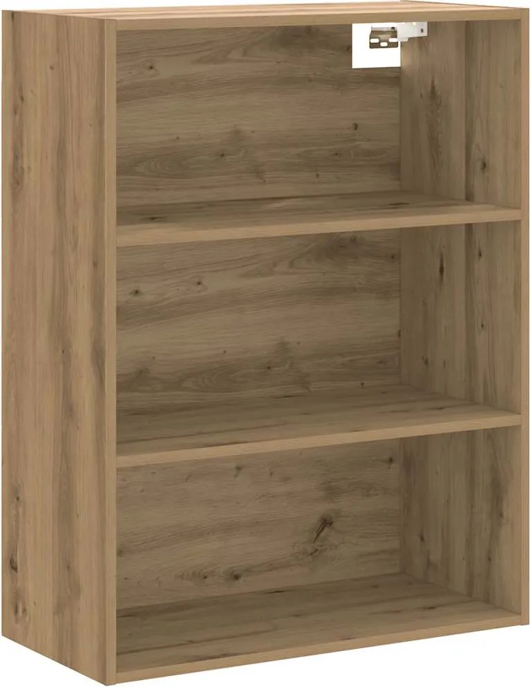 vidaXL Dulap de perete suspendat, Stejar artizanal, 69,5x32,5x90 cm