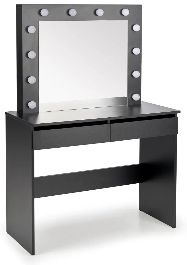 Masuta de toaleta Hollywood negru – H140 cm