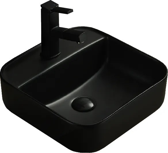 Mexen Silvia chiuvetă deasupra blatului 39 x 39 cm, negru mat - 21863985