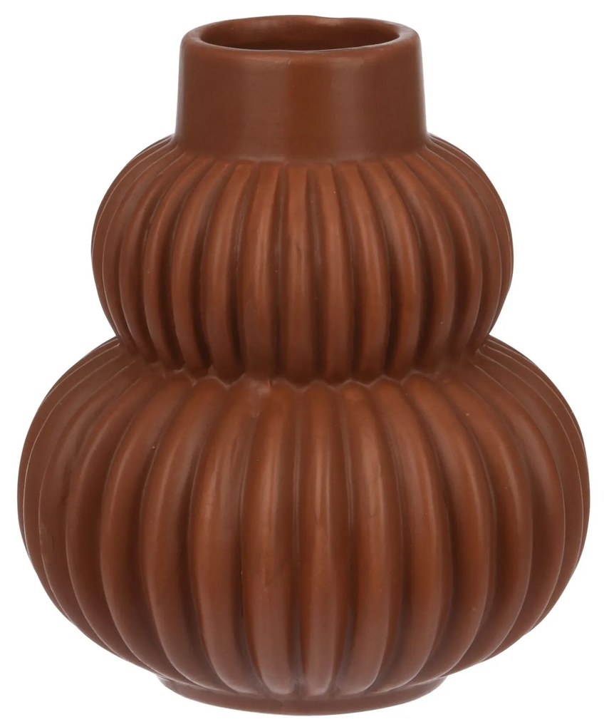 Vaza Cinnamon din ceramica, maro, 13.5x15.5 cm