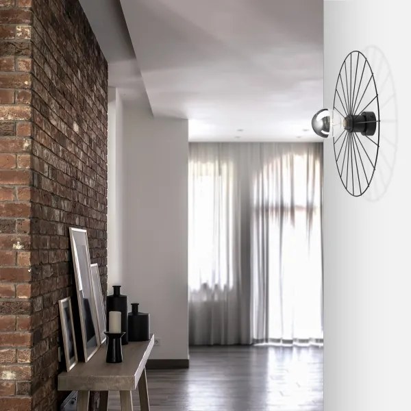 Aplică MONTANA 1xE27/15W/230V d. 45 cm negru