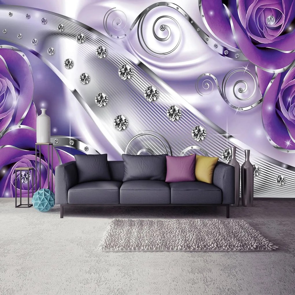 Fototapet - Abstracție violetă (254x184 cm)
