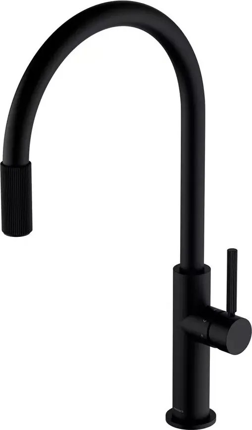 Baterie bucatarie negru mat Omnires Switch cu 3 cai, pentru apa filtrata