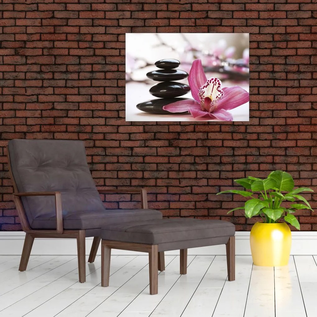 Tablou cupietre pentru masaj și orhidee (70x50 cm)