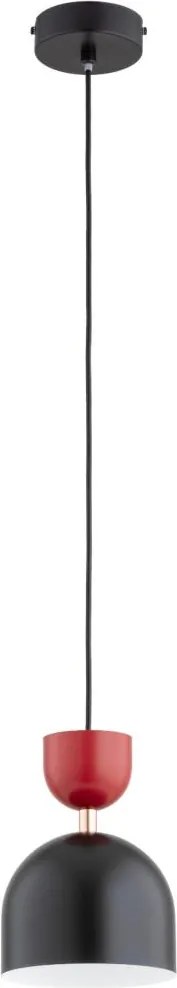 Pendul pe cablu ENTORI 1xE27/15W/230V negru/roșu
