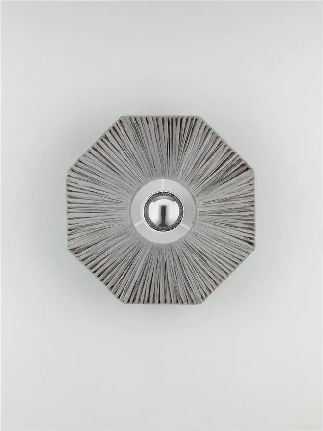 Aplica de perete cu design texturat ELVIO gri 30cm