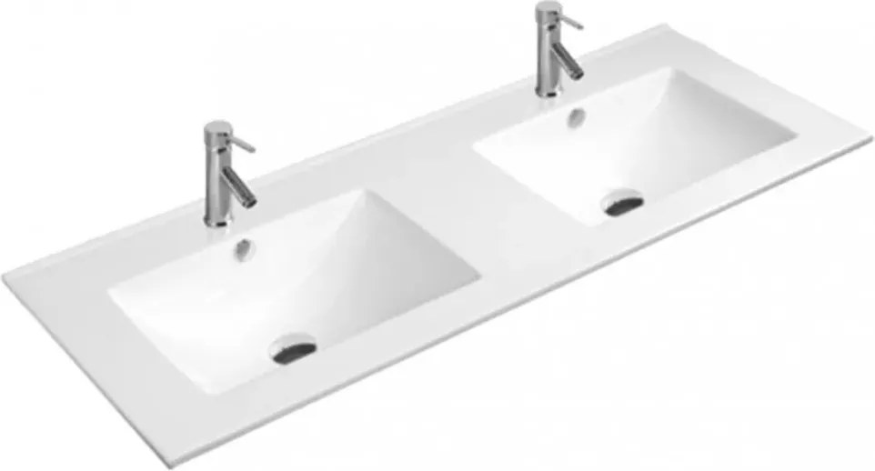 Dulap inferior Porto 120 cu lavoar alb-ulm rauna