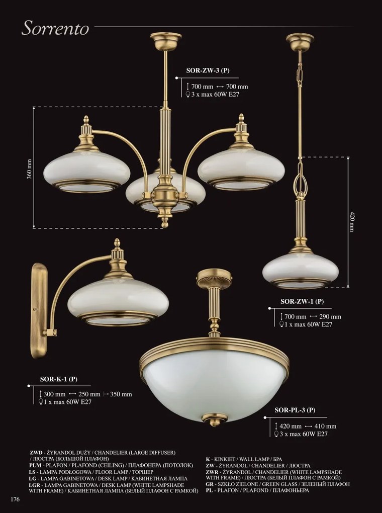 Candelabru 5 brate elegant design clasic Sorrento