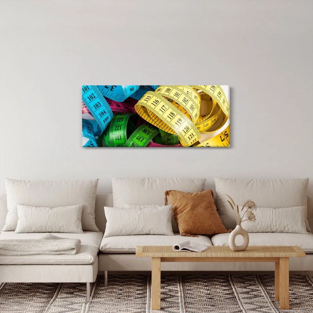 Tablou cu metri colorați (120x50 cm)