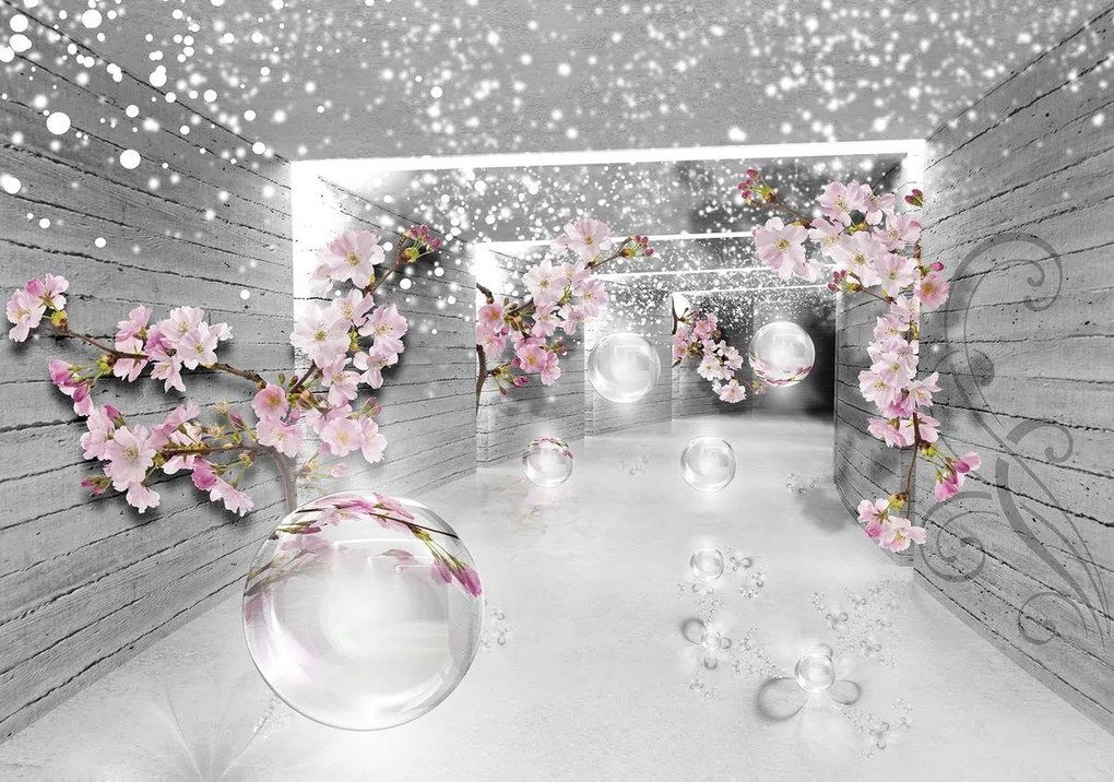Fototapet - Tunel miraculos cu flori (254x184 cm), în 8 de alte dimensiuni noi