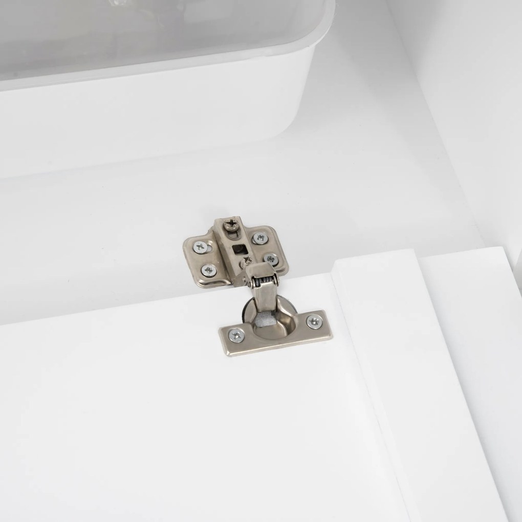 PawHut Dulap pentru pisici cu 2 rafturi Design 2 în 1, Ușă magnetică Alb | Aosom Romania